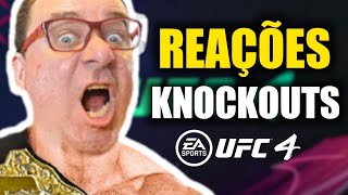 REAÇÕES DO RICFAZERES AO DAR KNOCKOUTS NO UFC4 [upl. by Timi]