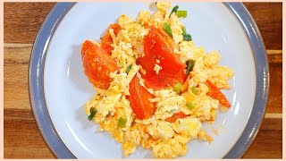 Tomato Egg Stir Fry  Only Need 3 Ingredients  Easy Recipe [upl. by Constanta785]