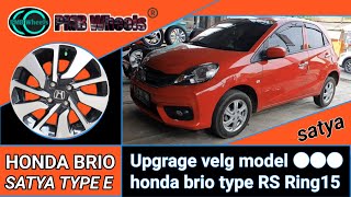 Gaya mobil Brio Satya E  Ganti Velg Brio Rs R15 PmbWheels [upl. by Angelica505]