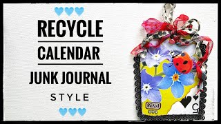 Recycling Calendar  Junk Journal Style [upl. by Cele129]