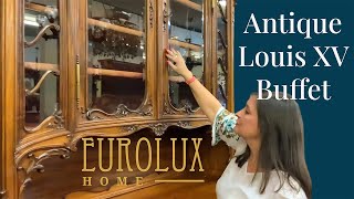 Antique Louis XV Buffet Impressive HandCarved Mahogany Treasure from EuroLuxHome [upl. by Htbazile]