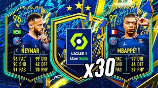 30x LIGUE 1 TOTS UPGRADE PACKS 👀 FIFA 22 Ultimate Team [upl. by Inavoig]