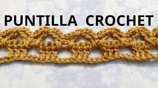 PUNTILLA en tejido crochet o ganchillo n° 20 tutorial paso a paso Moda a Crochet [upl. by Parris]