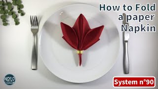 How to fold a paper napkin into a Flower  Elegant Napkin Folding [upl. by Piderit319]