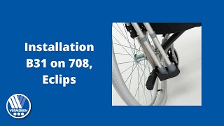 How to install B31 crutch holder on 708 or Eclips wheelchair  VERMEIREN [upl. by Asylem]