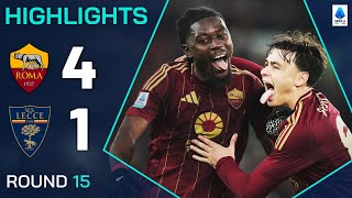 ROMALECCE 41  HIGHLIGHTS  Giallorossi Back to Winning Ways  Serie A 202425 [upl. by Ashleigh]