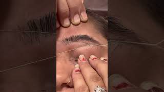 Eyebrow threading eyebrow shape eyebrow threading tutorial [upl. by Varden855]