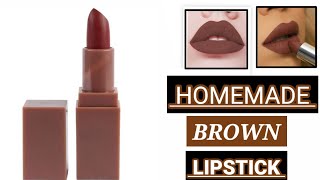 how to make brown lipstick at home with crayons DIY homemade brown lipstick suman chauman [upl. by Erdnassak]