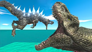 Dinosaur Head Eats Godzilla  Animal Revolt Battle Simulator [upl. by Ornstead]