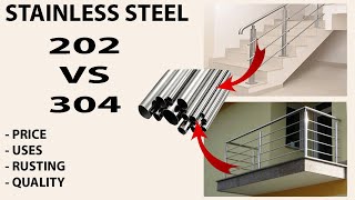 202 VS 304 Stainless Steel ka USE COST RUSTING QUALITY TEST Which is BETTER  Thekedar cheating [upl. by Eerrehc]