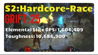 Diablo 3 S2Hardcore Race Grift 25 Rank 797 [upl. by Gaylor702]