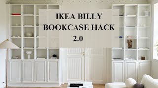 BILLY BOOKCASE IKEA HACK 20  BEAUTIFUL DIY BOOKSHELVES WITH CABINETS [upl. by Ecniuq]