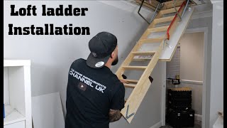 How To Install Wooden Loft Ladder amp Extend Loft Hatch  Easy Step By Step Guide [upl. by Odrick]