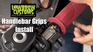 Installing Lowbrow Customs Handlebar Grips and Throttle Adjustment [upl. by Marietta]