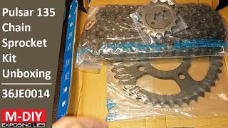 Chain Sprocket Kit Unboxing  36JE0014  Pulsar 135 LS [upl. by Eamanna]