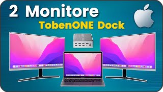 2 Bildschirme an Laptop  MacBook anschließen amp einrichten mit der Dockingstation von TobenONE [upl. by Ilime]