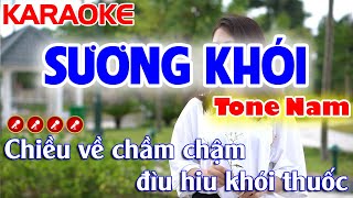 Sương Khói  Tình Lãng Tử  Karaoke Nhạc Sống Tone Nam  Tình Trần Organ [upl. by Emmye]