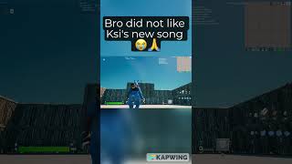 Bro did not like ksi’s new song 😭🙏 fortnite ksi thickofit funny skit wins [upl. by Sadler]