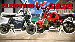 50 MPH EBIKE VS 23 HONDA GROM A Full Comparison Roadrunner Pro vs Honda Grom [upl. by Powers328]