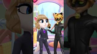 Cat Noir Miraculous Ladybug vs My Talking Angela2 cosplay catnoir ladybug mytalkingangela2 fyp [upl. by Ardnosac602]