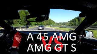 A 45 AMG  Salzburgring 28052017 Chasing AMG GTS w almost Crash [upl. by Noda]