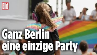 Über 500 000 Menschen beim CSD in Berlin [upl. by Ybrik]