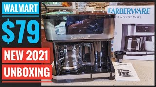 UNBOXING Walmart Farberware Dual Brew Coffee Maker KCup Pod Machine [upl. by Irene]