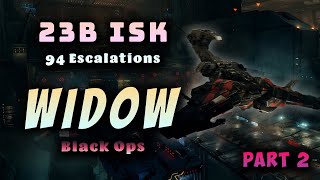 Widow Black Ops Battleship 610 Blood Raider Escalations part 2 of 2  EVE Online [upl. by Nosa]