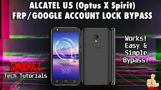 Tech TUTORIALS Alcatel U5 Optus X SpiritAU FRPGoogle Account Lock Bypass  Works 100 [upl. by Leva424]