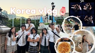 Korea Travel Vlog  Lotte World school uniforms Hangang River  Ramen Korean celebrity at airport [upl. by Bronson]