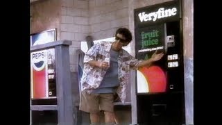 1991  Veryfine Juice  Vending Machine Guy Commercial [upl. by Pollie]