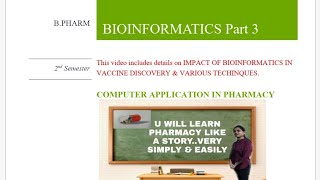 IMPACT OF BIOINFORMATICS IN VACCINE DISCOVERY [upl. by Eselehs318]