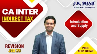 CA Inter Revision  Indirect Tax  Introduction and Supply  Hindi  English [upl. by Lalitta]