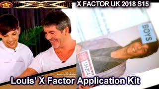 Simon Found Louis Tomlinson old Application Kit amp Pic for X Factor  8th year of One Direction [upl. by Magbie]