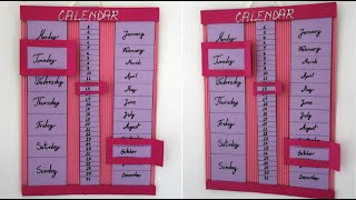 How to make wall calendar  DIY perpetual calendar  Easy paper crafts  Maison Zizou [upl. by Attikram]