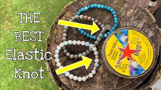 The best knot for elastic bracelets How to tie elastic bracelet knots that last 🪢 [upl. by Ahc]