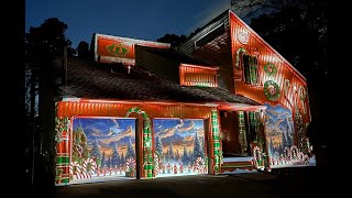 Luxedo House Projection Using AIGenerated Christmas Facades [upl. by Lundt650]