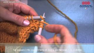 Adriafil tutorial come lavorare la maglia gettata a diritto [upl. by Reivaz556]