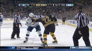 PierreCedric Labrie vs Shawn Thornton Oct 3 2013 [upl. by Aninad]