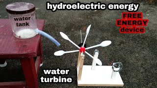 how to make hydro electricity generation at home  free energy school project [upl. by Tunnell]