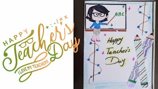 Handmade card for teachers day  happy teachers day card idea [upl. by Munsey]