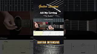 All My Loving  The Beatles  EASY Guitar Tutorials TABS guitarlessons [upl. by Higinbotham12]