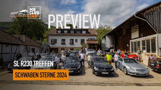 Schwaben Sterne 2024 Preview SL R230 Treffen mbclubone war dabei SL Spezialist Video groß kommt bald [upl. by Allesig285]