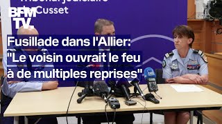 Fusillade dans lAllier la conférence de presse du procureur en intégralité [upl. by Northrop521]