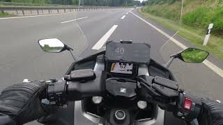 Honda Forza 750 0  150 kmh  Top Speed GPS Autobahn [upl. by Kosaka747]