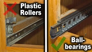 How to Replace Drawer Slides  SoftClose Full Extension Ball Bearing Drawer Slide [upl. by Lenora]