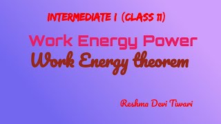 Work Energy theorem [upl. by Atse]