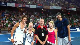 Mademoiselle Mahut and friends at Hyundai Hopman Cup Very Mixed Doubles [upl. by Richard]