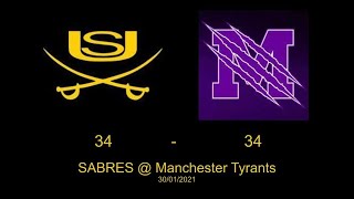 Sabres  Manchester Tyrants 30012021 [upl. by Orpha]