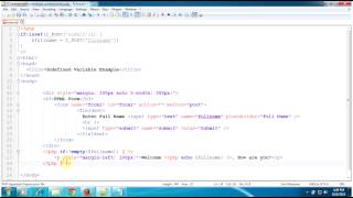 Solution for Notice Undefined variable in indexphp on line  PHP Tutorials [upl. by Maryjo300]